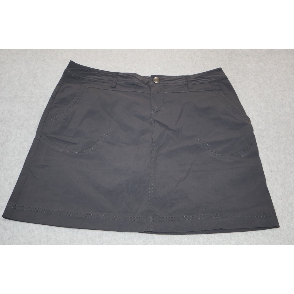 Eddie Bauer Lined Sport Skort Shorts Women 6 Gray Hiking Outdoor Skirt
